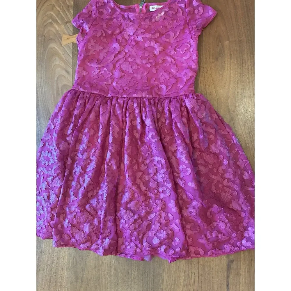 Merry Magenta Dress for Girls American Girl Size 12
